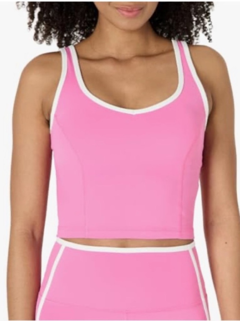 NWOT Amazon Essentials Crop Sports Tank (Top Only)- Pink